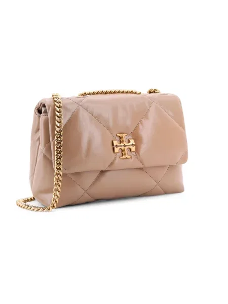 Torebka crossbody Tory Burch skórzana biznesowa beżowa