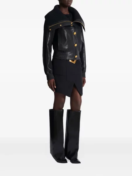 Geacă Balmain tricotate negru