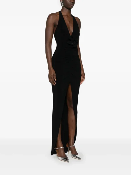 Rochie Nissa cu model floral negru