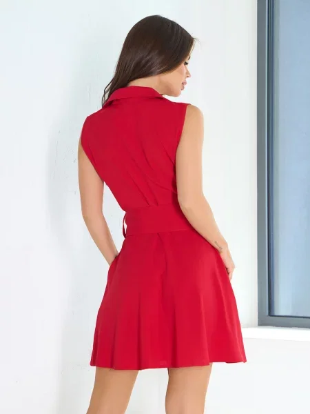 Лляна Сукня міні ISSA Plus червоний