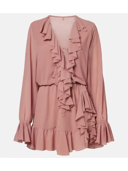 Rochie Bananhot cu volane roz