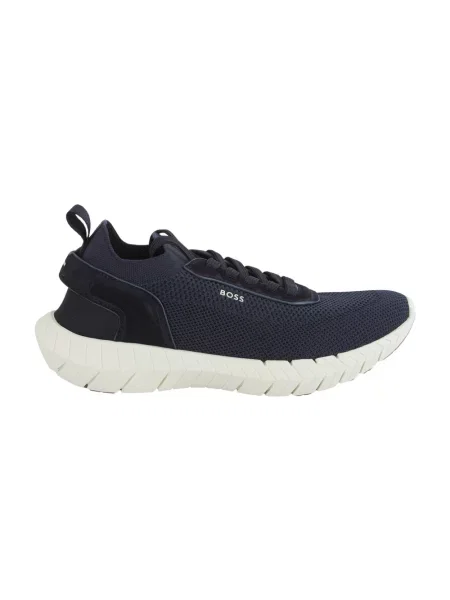 Sneakersy Boss skórzane niebieskie