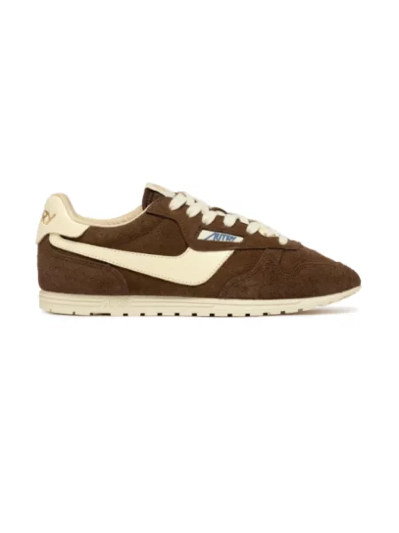 Sneakersy Autry brązowe