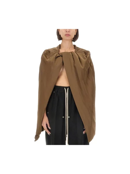 Kurtka Rick Owens drapowana z drapu brązowa
