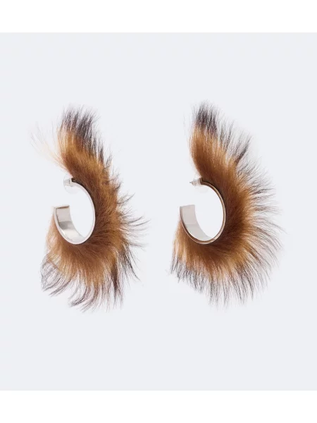 Cercei Acne Studios din piele de oaie