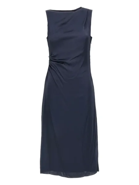 Rochie midi Theory drapată până la genunchi de costum albastru