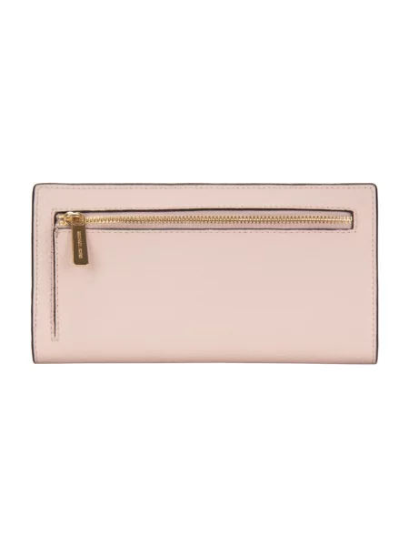 Portfel Michael Kors skórzany zapinany na zatrzaski różowy
