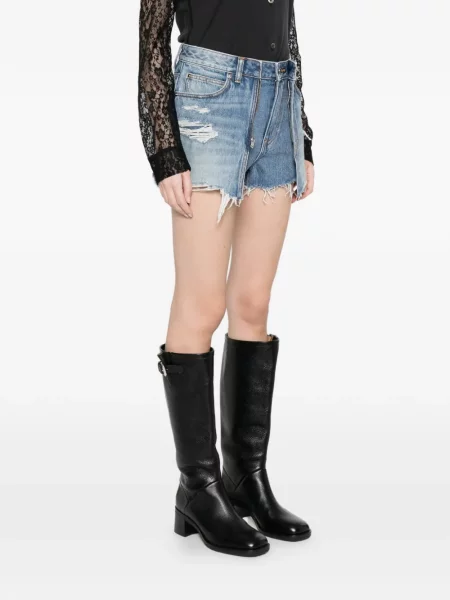 Szorty Alexander Wang z dziurami niebieskie