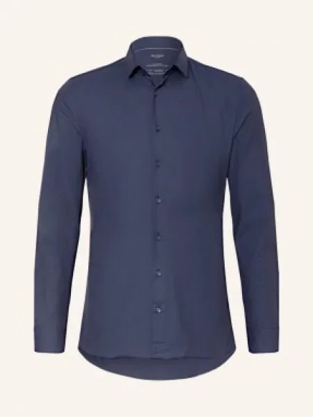 Olymp Koszula Z Dżerseju No. Six Super Slim blau granatowa