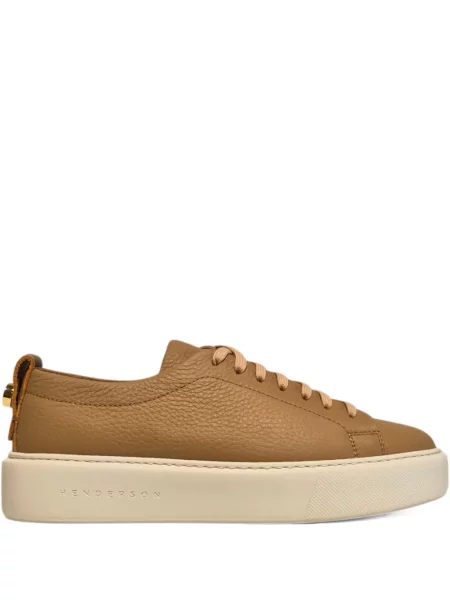 Sneakerși Henderson Baracco din piele cu platformă maro
