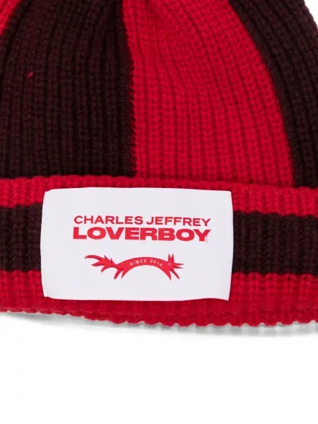 Căciulă Charles Jeffrey Loverboy cu dungi roșu