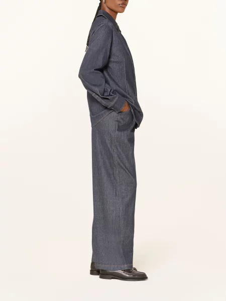 Mm By Max Mara Marlene Kalhoty Gestro V Džínovém Vzhledu tmavě modrá