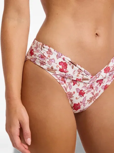 Bikini Seafolly cu model floral cu imagine alb