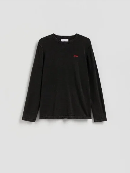 Reserved Pulover cu imprimeu negru