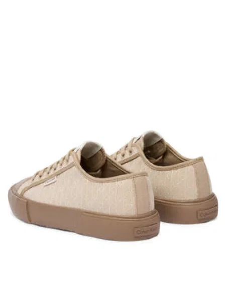 Plátenky Calvin Klein Vulc Low Laceup Aop Canvas béžová