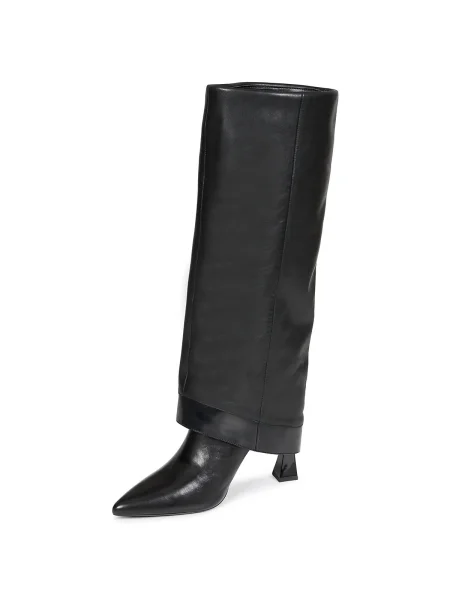 Karl Lagerfeld ghete de piele DEBUTANTE cu cui negru