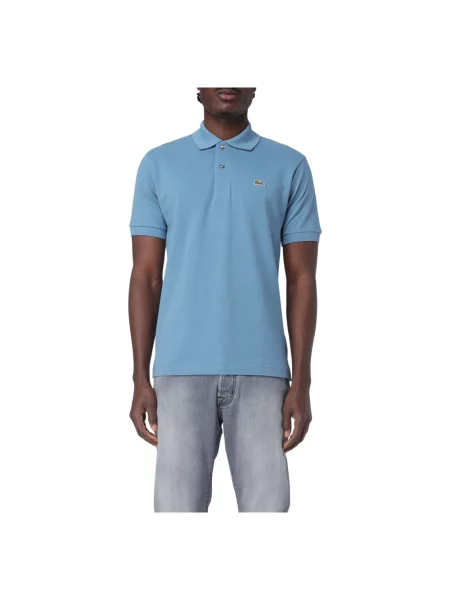 Lacoste koszulka polo Mężczyźni jednolity 4 niebieski