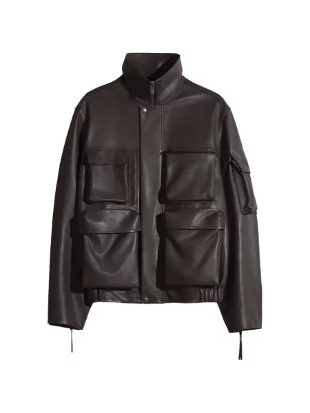 Geanta de piele Lemaire maro