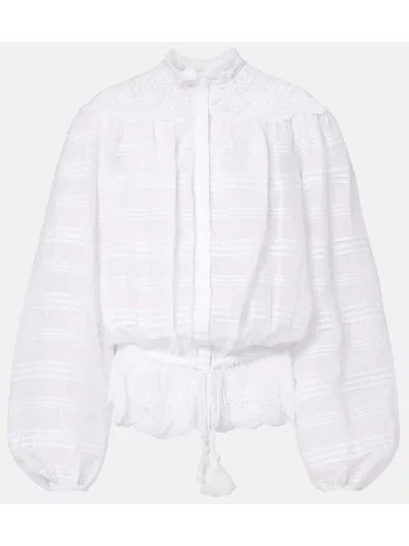 Bluză Marant Etoile din dantelă alb