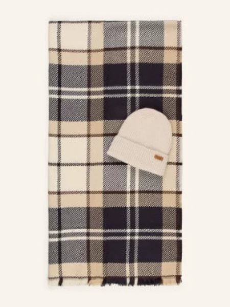 Barbour Čepice Pendle béžová / krémová / námořnická modř / hnědá černý