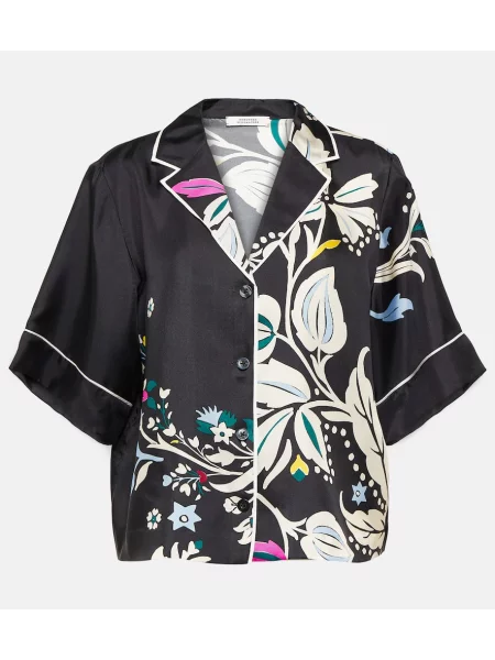 Cămașă Dorothee Schumacher de mătase cu model floral
