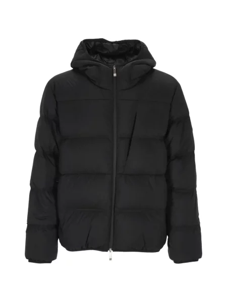 Geacă Moncler cu glugă negru