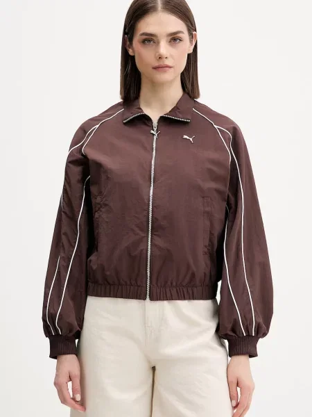 Puma kurtka Balloon Sleeve brązowa