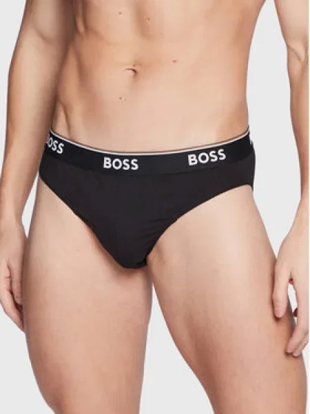 BOSS Slip gri / gri închis alb negru