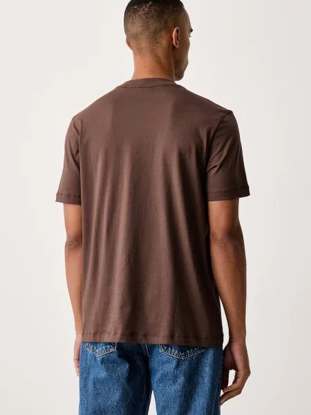HUGO T-shirt Daffilo brązowa