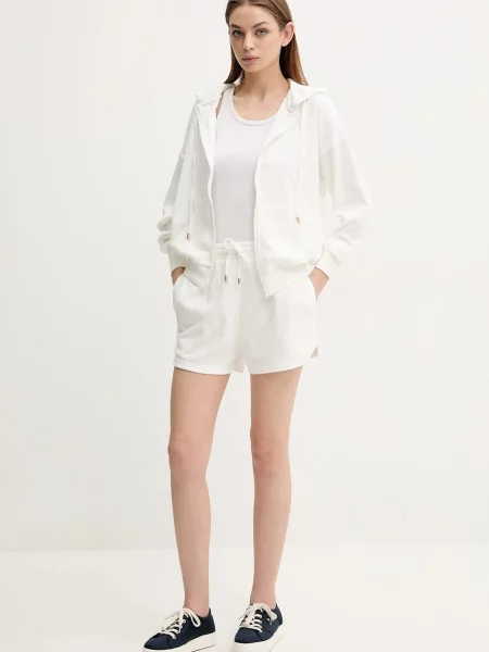 Melissa Odabash szorty gładkie high waist Laura biały