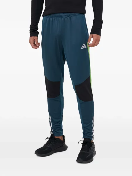Pantaloni Adidas cu dungi alergare negru