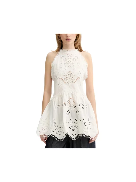 Bluzka Farm Rio z dekoltem halter biała