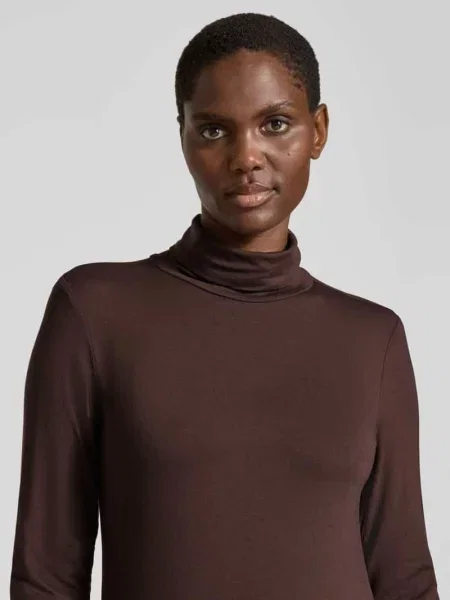Bluzka z długim rękawem o kroju slim fit z elastycznej mieszanki model Liana' Free/quent