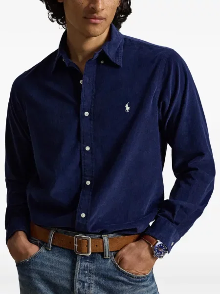 Polo majica Polo Ralph Lauren s vezom keper karirana plava