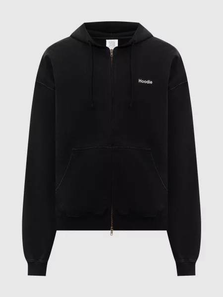 Спортивна куртка з вишивкою Vetements чорна