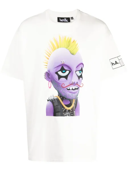 Tricou Haculla cu imagine alb