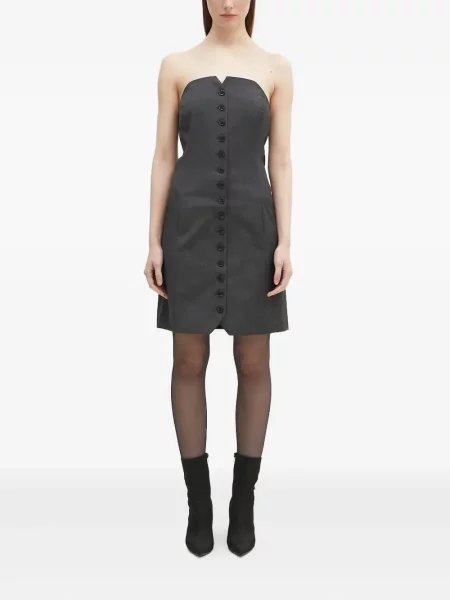 Rochie mini Samsøe Samsøe de costum gri