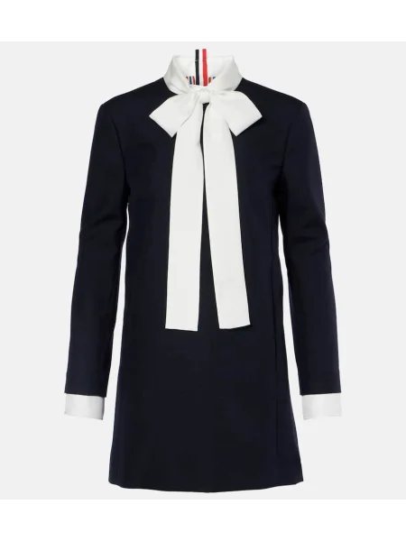 Rochie Thom Browne de lână albastru