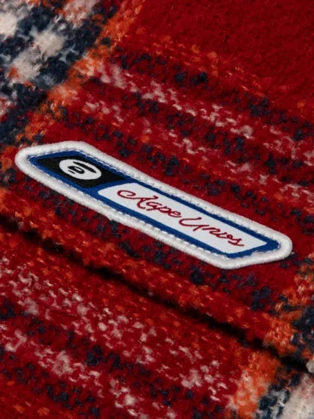 Košulja Aape By *a Bathing Ape® karirana s kapuljačom crvena