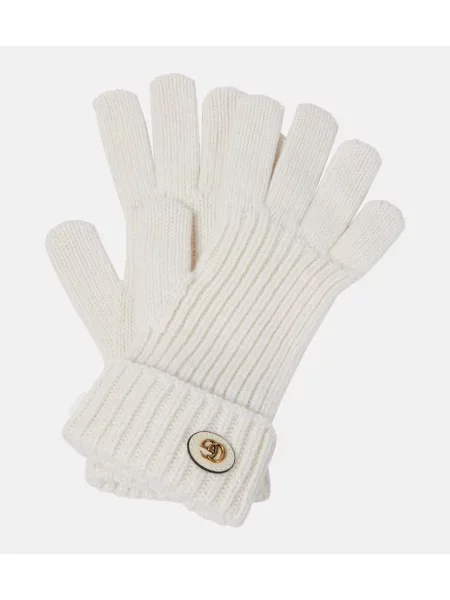 Volnene rokavice Gucci bela