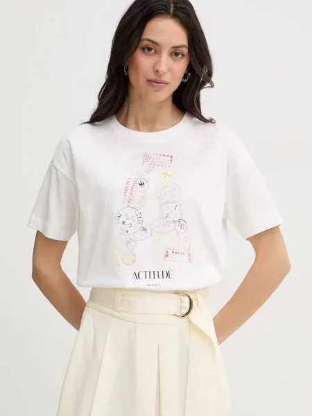 Twinset tricou pentru femei din alb