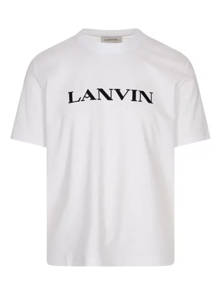 Tricou Lanvin cu broderie alb