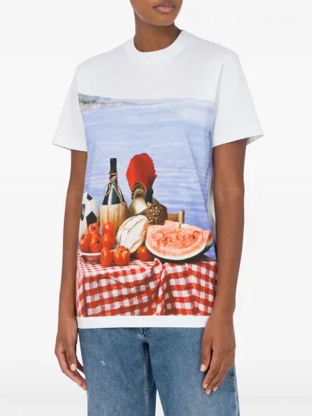 Tricou Moschino cu imagine alb