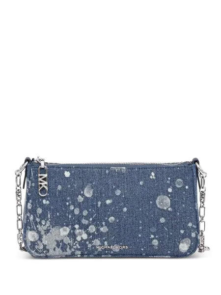Portofel Michael Michael Kors din piele cu imagine cu model floral alb