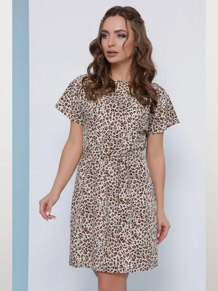 Сукня міні MarSe софтшел бежевий