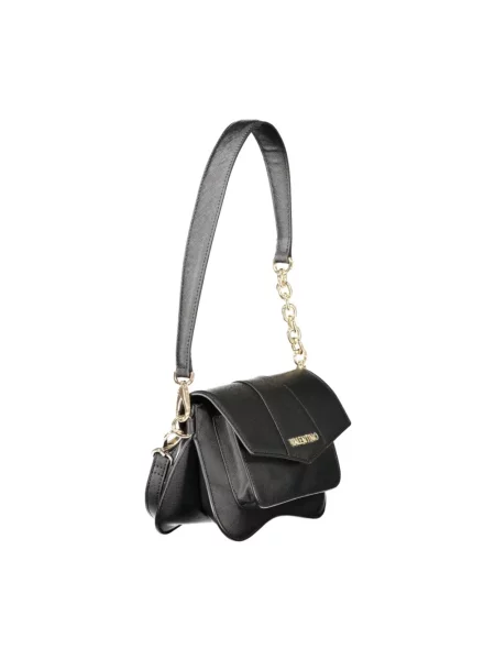 Lniana torebka Valentino Handbags czarna