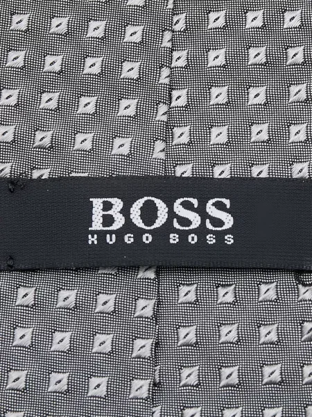 Γραβάτα Boss ζακάρ γραβάτες γκρι