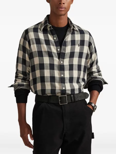 Șapcă Polo Ralph Lauren de mătase cu broderie cu dungi negru