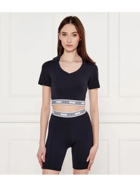 GUESS ACTIVE Blúz NEW ALINE | Cropped Fit kék