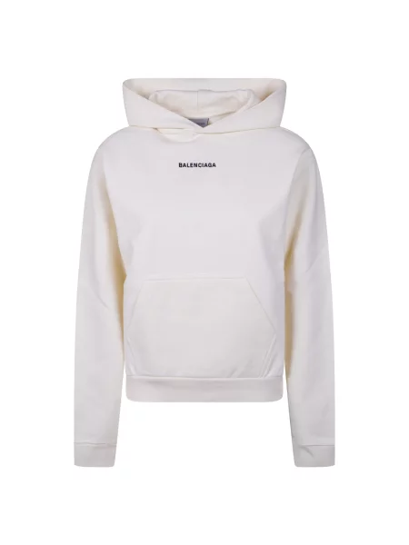 Bluza z kapturem Balenciaga beżowa